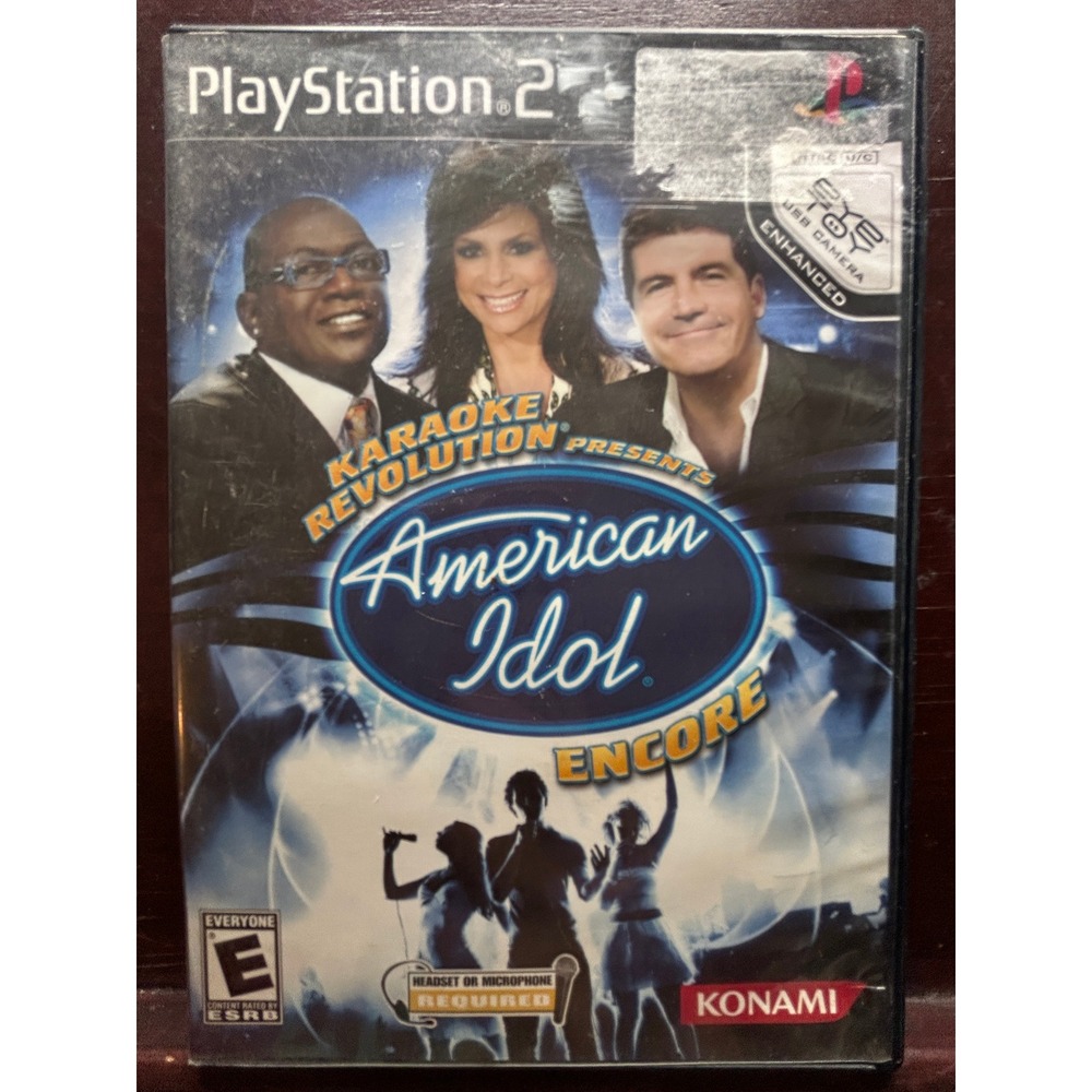 Karaoke Revolution Presents American Idol Encore Sony PlayStation 2 PS2 Konami